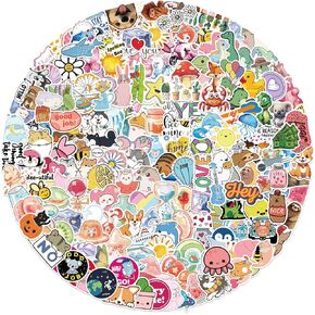 200Pcs Stickers for Kids, Cute Stickers, Kawaii Water Bottle Stickers, Waterproof Vinly Stickers for Girls Boys Students Cute Animal Kid Stickers Pack