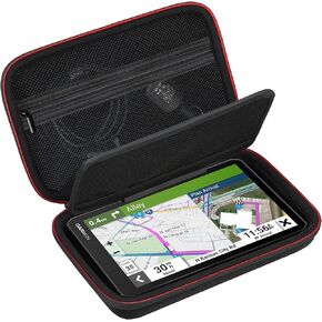 Hard Case for Garmin dēzl OTR1010/ Garmin dēzl OTR1000/ Garmin 1095 GPS Truck Navigator, Portable Travel Garmin 10 inch Storage Box Cover Holder, Mesh Pocket for Cards and USB Cable, Black