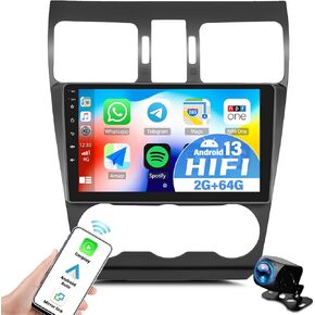UNITOPSCI 2G+64G Android 13 Car Stereo for Subaru Forester WRX Impreza 2013-2015 Apple CarPlay Android Auto Upgrade Radio 9 Inch Touchscreen WiFi GPS Navi Bluetooth FM/RDS HiFi SWC+Backup Camera