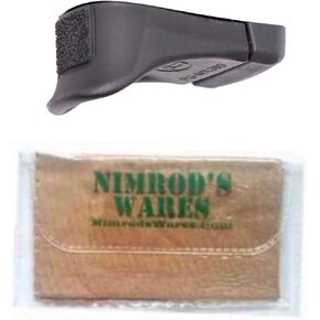 Nimrod's Wares Pearce Grip Extension Compatible with Ruger LCP Max .380 10rd Only PG-MX380 Bundle with Microfiber Cloth