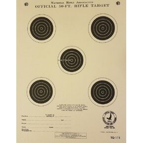 Official NRA Target, TQ-1/5, 50 Ft. Rifle, 7" x 9" Pack of 100