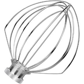 6-Wire Whip Compatible with 6Qt Kitchenaid Tilt Head Stand Mixer, Replacement for Kitchenaid Stand Mixer Attachments and Accessories KN256, Stainless Steel, Dishwasher Safe(1 Pack)