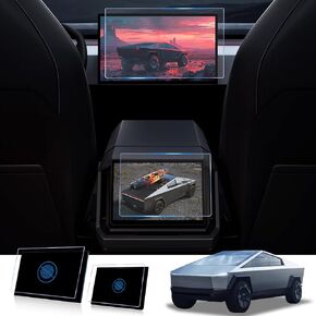 2PCS Compatible With 2024 Tesla Cybertruck Screen Protector for Cybertruck Screen Protector Front & Rear Displays [Ultra-Clean Anti-Fingerprint] 2024 Cybertruck Accessories,9H Tempered Glass