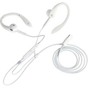 USB-C Wired Earbuds with Bendable Custom Earloops – Comfortable Fit, Sound, Compatible with Latest USB-C Phones