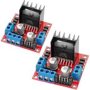 L298N Motor Drive Controller Board DC Dual H-Bridge Robot Stepper Control and Drives Module لـ Arduino Smart Car Power Uno Mega R3 Mega2560 مع 2pcs