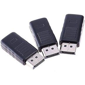 Perselief Display Port Headless Ghost Display Emulator for PC 4K DP Dummy Plug 3840x2160@17Hz-3 Pack
