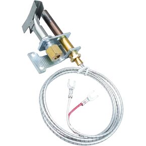Pilot Burner and Thermopile Assembly for NG/LPG Applications, 3-Way Flame Pattern Pilot Burner with 36 inch Aluminum 250-750 MV Thermopile for New Deep Fryer