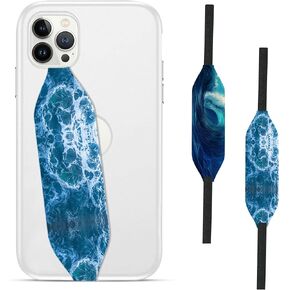 Customizable Universal Phone Grip Strap | Pack of 2 | Reversible Phone Hand Strap for Phone Cases as Phone Loop Holder| Secure handling by Comfortable Phone Strap - White