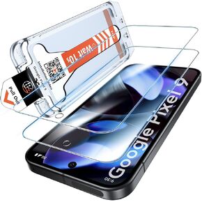 LK 2 Pack Tempered Glass Screen Protector for Google Pixel 9, Full Cover Screen Protector, Auto-Installation, 0 Dust & Bubbles, Scratch-Resistant, HD & Anti-Fingerprint for Pixel 9