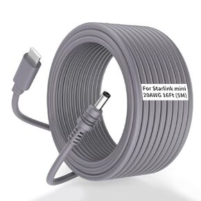 16Ft for Starlink Mini Cable,for Starlink Mini with USB Type-C Input, Waterproof,Portable,Durable, Starlink Mini USB Cable Compatible with Max 100W PD Source