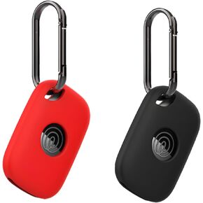 Case for Tile by Life360 Pro (2024) Bluetooth Tracker,Soft Protective,Shockproof,BOVUGAC Silicone Case Cover with Keychain-Black+Red