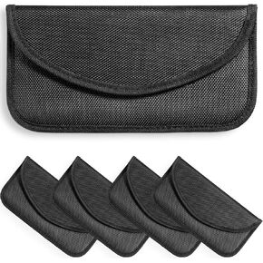 4 Pieces Faraday Bags Phone for Key Fob Protector Car RFID Signal Blocking Anti-tracking Faraday Pouch Shielding Wallets for Cell Phone Privacy Card Protection(Nylon Fabric)