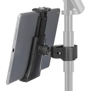 EEEKit Spin Bike Tablet Holder, 360 Adjustable Exercise Bike Handlebar Mount iPad Holder for Stationary Bicycle, Treadmill, Microphone Stand, Fit for 4.7-12.9in Devices