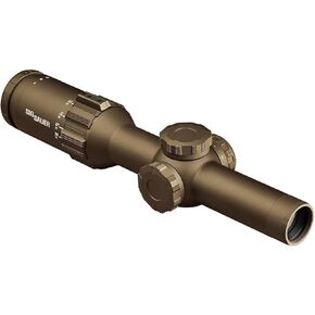 SIG SAUER TANGO6T 1-6x24mm 30mm Tube Second Focal Plane / F2 Durable IPX-8 Waterproof Fogproof Flat Dark Earth Hunting Riflescope with FL-6 Hellfire Illuminated Reticle - Throw Lever Included