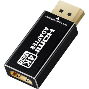 XAOSUN DisplayPort to HDMI Adapter 4K@120Hz, UniDirectional DP to HDMI Adapter, Gold Plated Display Port to HDMI Adapter Compatible for HP, HDTV, Monitor,Dell, GPU,Projector, PC,Desktop and More
