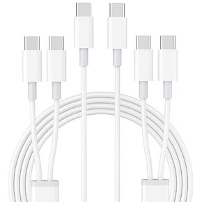 2 in 1 USB C to Dual USB C Charging Cable Compatbile for iPhone 16/16 Plus/16 Pro/16 Pro Max/15/15 Pro Max, 2Pack 60W USB C Multiple Charging with Double USB Type C Port Cord Fast Charging Cable 6FT