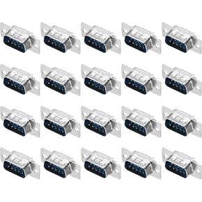 MECCANIXITY VGA Connector VGA9 Male Female Socket 9-pin 2-Row Male Female Serial Port Terminal Breakout for Mechanical Equipment CNC Computers Pack of 20