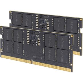 PNY Performance 64GB (2x32GB) DDR5 DRAM 5600MHz (PC5-44800) – CL46-46-46-90 (Compatible with 5200MHz, 4800MHz), 1.1V, 262-Pin Non-ECC – Notebook/Laptop (SODIMM) Computer Memory Kit – MN64GK2D55600-TB
