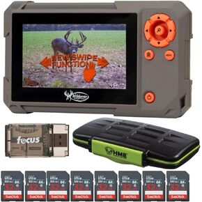 Wildgame Innovations Trail Pad Swipe SD Card Reader Bundle with 32GB Ultra SDHC UHS-I Memory Cards (8-Pack), High Speed USB 2.0 Card Reader SD Card Holder (11 Items)
