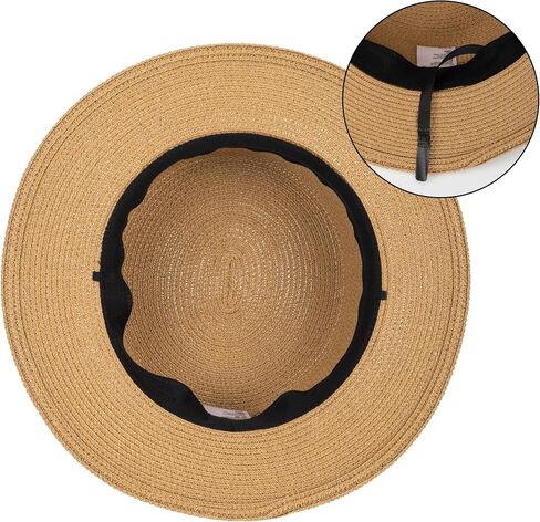 Women Beach Straw Sun Hat - Summer Classic Boater Sun Hat Panama Short Brim Fedora for Party Travel(S/M) in Saudi Arabia