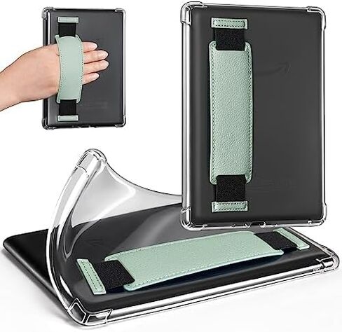 CoBak Clear Case & Hand Strap for Kindle Paperwhite 11th Gen 2021 & Signature Edition(6.8")-Lightweight Scratch-Proof Silicone Back Cover. Perfectly Clear Protection in Saudi Arabia
