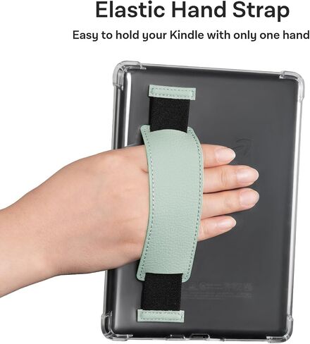 CoBak Clear Case & Hand Strap for Kindle Paperwhite 11th Gen 2021 & Signature Edition(6.8")-Lightweight Scratch-Proof Silicone Back Cover. Perfectly Clear Protection in Saudi Arabia