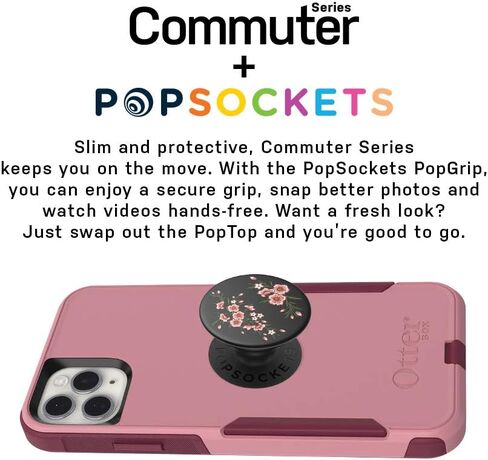 Case Otterbox Bundle Series Series for iPhone 11 Pro Max - (Cupids Way) + popsockets popgrip - (Blossom Flair) Pink in Saudi Arabia