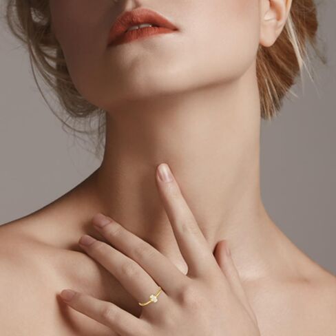 MUSTHAVE 18K Rose Gold Plated Opal Ring, White/Green/Pink Opal, Adjustable Size in Kuwait