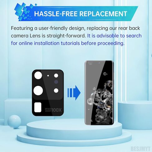 2 Pack Rear Camera Lens Replacement for Samsung Galaxy S20 Ultra 5G Adhesive Back Camera Glass Lens with Full Fix Tool Repair Kit Tweezers Dust Cloth for S20 Ultra 5G SM-G988U SM-G988U1 in Saudi Arabia