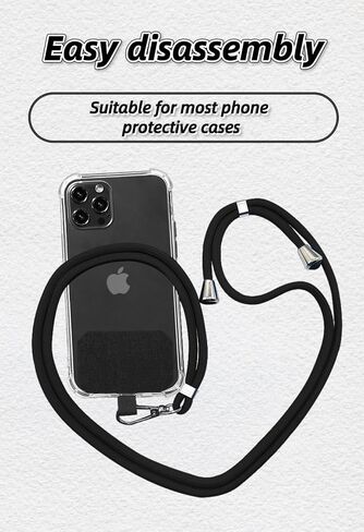 Cross-body strap stylish mobile phone lanyard, halter neck security, anti-loss lanyard fixing card, compatible most cellpnone in Saudi Arabia