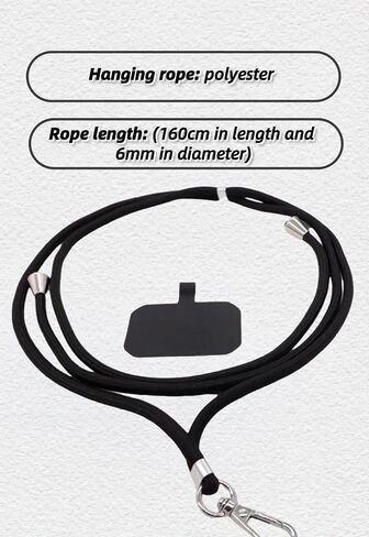 Cross-body strap stylish mobile phone lanyard, halter neck security, anti-loss lanyard fixing card, compatible most cellpnone in Saudi Arabia