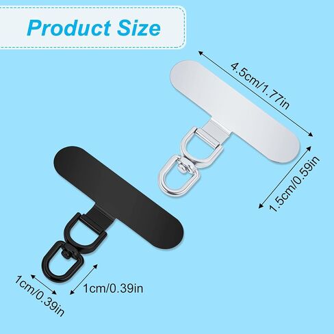 2 Pcs Universal Phone Tether Tabs Metal Phone Patches Phone Lanyard Patch Pad Phone Lanyard Replacement Part for Cell Phone Straps in Saudi Arabia