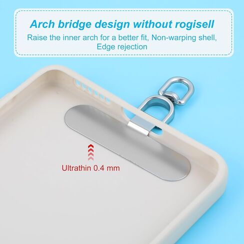 2 Pcs Universal Phone Tether Tabs Metal Phone Patches Phone Lanyard Patch Pad Phone Lanyard Replacement Part for Cell Phone Straps in Saudi Arabia