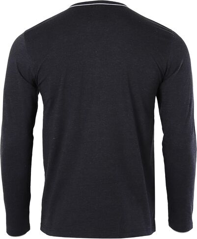 ZIMEGO Mens Long Sleeve Shirts Casual Henley Shirt Short Sleeve Button Up Tee in Kuwait
