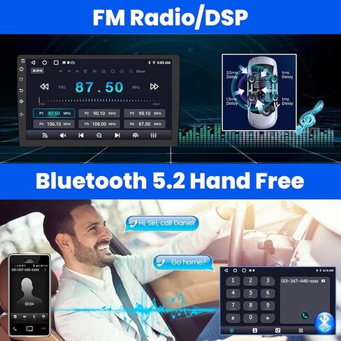 4+64GB Car Radio for Toyota Matrix 2003-2004 & Pontiac Vibe 2003-2008 with Wireless Carplay & Android Auto, 9 inch IPS Car Stereo with Voice Control Bluetooth 5.2 GPS WiFi FM DSP EQ SWC Backup Camera in Kuwait