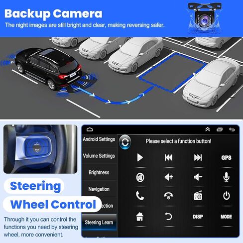 4+64GB Car Radio for Toyota Matrix 2003-2004 & Pontiac Vibe 2003-2008 with Wireless Carplay & Android Auto, 9 inch IPS Car Stereo with Voice Control Bluetooth 5.2 GPS WiFi FM DSP EQ SWC Backup Camera in Kuwait