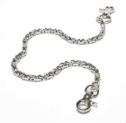 سلسلة محفظة من الفولاذ المقاوم للصدأ للرجال والنساء والأولاد والبنات، سراويل لراكبي الدراجات النارية من جان بانك سلسلة مفاتيح طويلة باللون الأسود والفضي SKZK in Kuwait