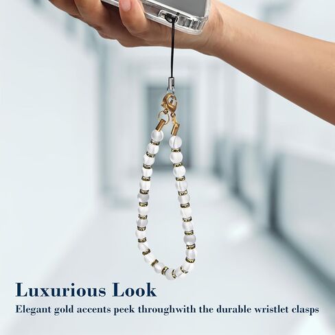 Natural raw stone beaded phone wrist strap, detachable shiny amethyst phone lanyard chain, key chain,Handbag chain in Kuwait