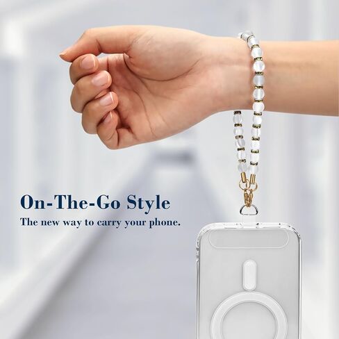 Natural raw stone beaded phone wrist strap, detachable shiny amethyst phone lanyard chain, key chain,Handbag chain in Kuwait