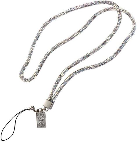 Pokinge Rhinestone Phone Lanyard, Bling Shoulder Strap Phone Handbag Lanyard, Anti-Lost Women Phone Lanyards Rope in Kuwait