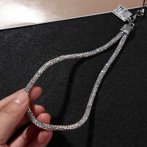 Pokinge Rhinestone Phone Lanyard, Bling Shoulder Strap Phone Handbag Lanyard, Anti-Lost Women Phone Lanyards Rope in Kuwait