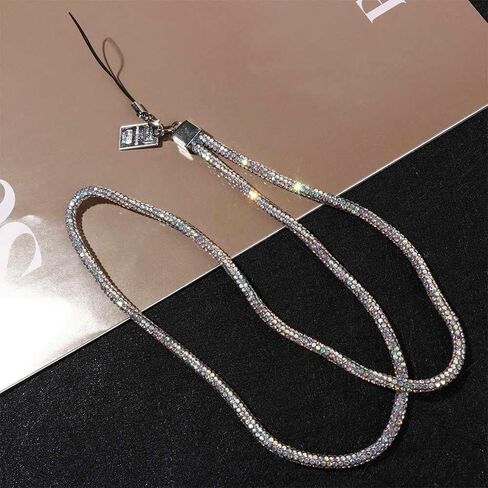 Pokinge Rhinestone Phone Lanyard, Bling Shoulder Strap Phone Handbag Lanyard, Anti-Lost Women Phone Lanyards Rope in Kuwait