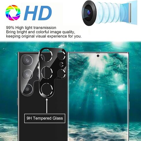 [2+2 Pack] Galaxy S23 Ultra Privacy Screen Protector, 9H Tempered Glass, Ultrasonic Fingerprint Support, 3D Curved, HD Clear Anti-Spy Film for Samsung S23 Ultra 5G Glass Screen Protector in Saudi Arabia