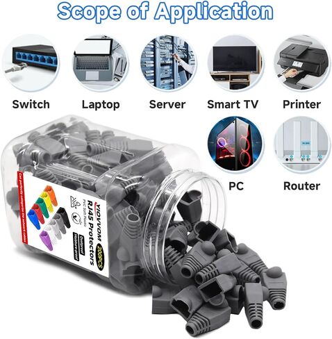 Ethernet RJ45 موصل الكابلات أحذية بلاستيكية ناعمة ، تغطية أحذية تخفيف سلالة ، CAT5 CAT5E CAT6E in Kuwait