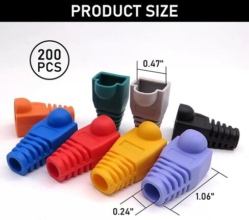 Ethernet RJ45 موصل الكابلات أحذية بلاستيكية ناعمة ، تغطية أحذية تخفيف سلالة ، CAT5 CAT5E CAT6E in Kuwait