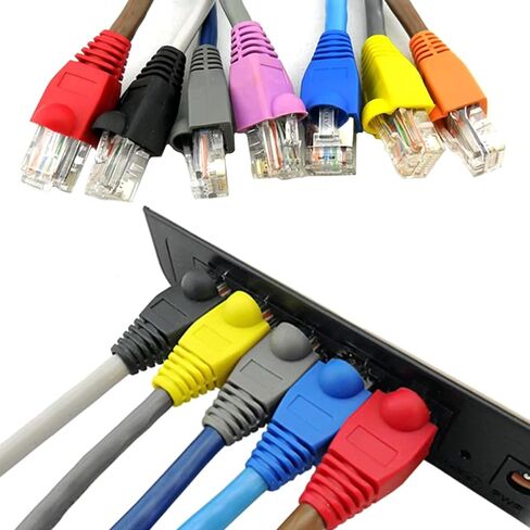 Ethernet RJ45 موصل الكابلات أحذية بلاستيكية ناعمة ، تغطية أحذية تخفيف سلالة ، CAT5 CAT5E CAT6E in Kuwait