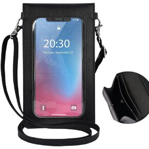 Small Phone Purse Crossbody Wallet, iPhone Crossbody Bag with Shoulder Strap,Waterproof Phone Wallet Case with Touch Screen Window up to 6.7 inch Smartphone