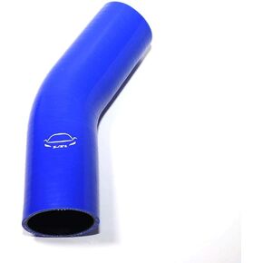 4-Ply Reinforced 45 Degree 1" ID Elbow Silicone Hose Coupler for Turbo/Intercooler/Piping (BLACK 1'')