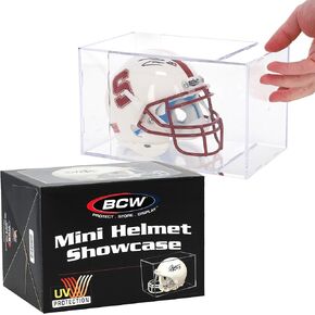 BCW Sports Showcases | Protective Memorabilia Holder with UV Resistance | Ideal for Sports Collectibles | Acrylic Display Cases for Autographed Balls and Mini Helmets (Basketball)
