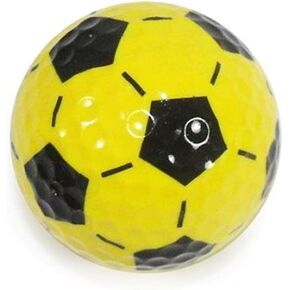 Nitro Novelty Golf Balls Soccer Ball Display Tube (3 Pack), Yellow